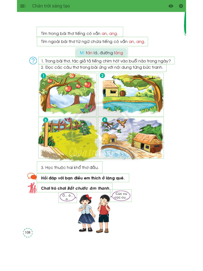 Tiếng Việt 1 Chân Trời tập 12