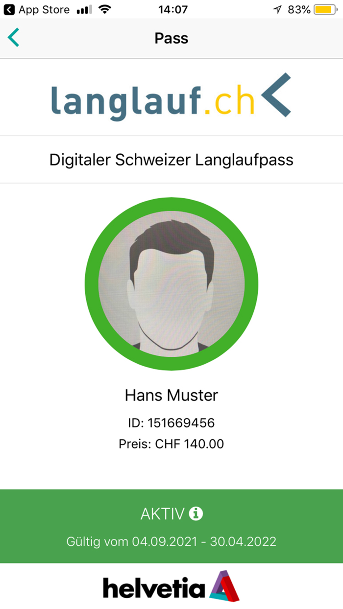 Digitaler Langlaufpass
