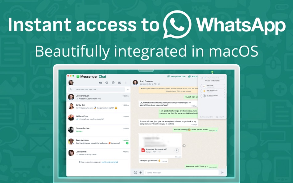 Messenger Chat for WhatsApp - 1.0 - (macOS)