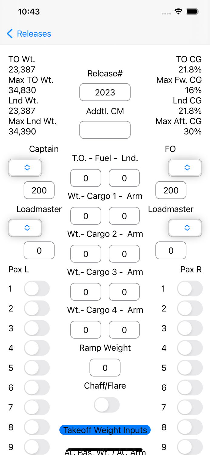 CN-235 Weight and Balance