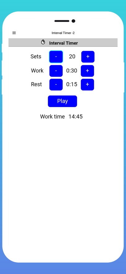 Interval Timer App.