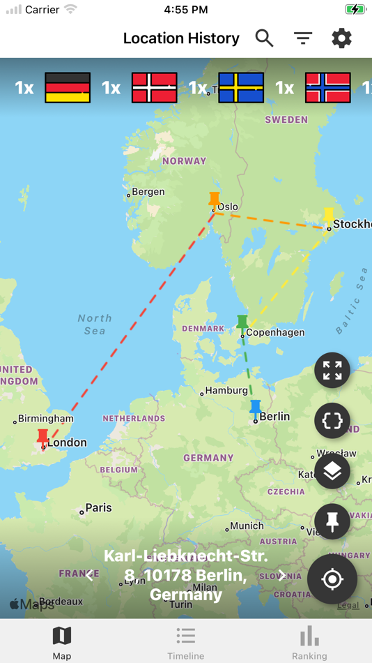 #1. Location History - GPS history (iOS) 由: Niklas Baudy