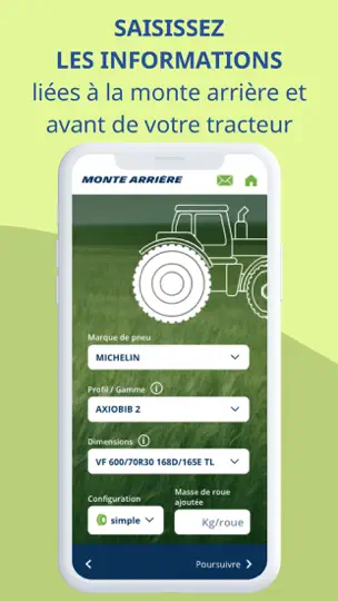 Capture d'écran de MICHELIN Agropressure sur iPhone 4