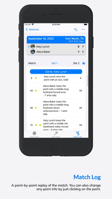 MatchTrack Tennis Score Keeper Screenshot