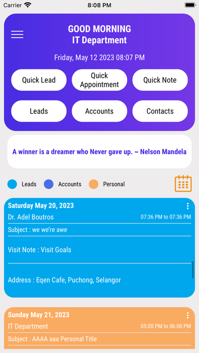 Klozerz CRM Screenshot