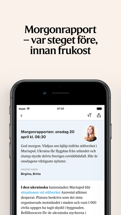 Svenska Dagbladet Screenshot