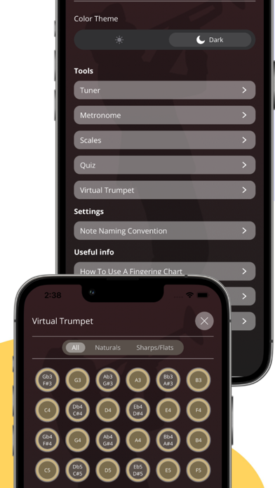 Trumpet Fingering Chart Screenshot