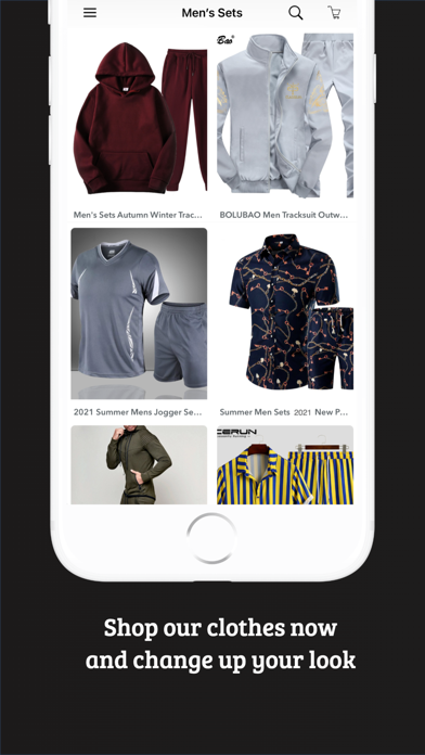 Men's Clothing Online Shop Screenshot