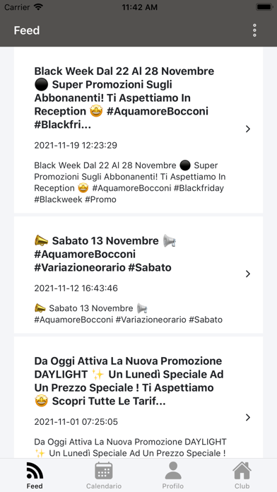 Aquamore Bocconi Sport Center Screenshot