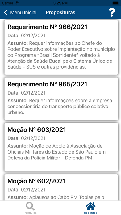 Câmara Municipal de Americana Screenshot