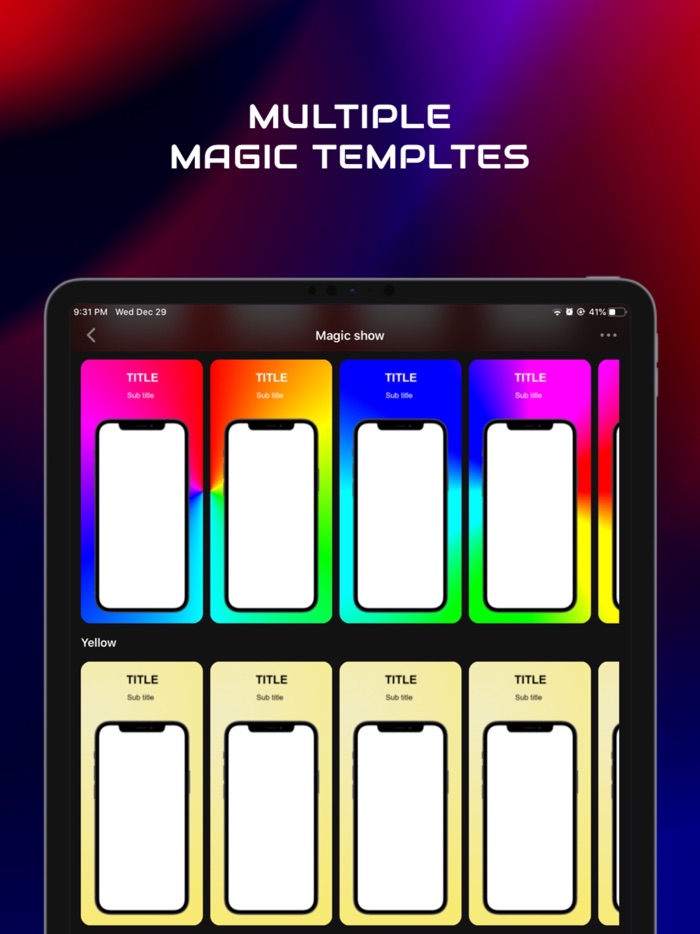 Mocshow-App screenshot design