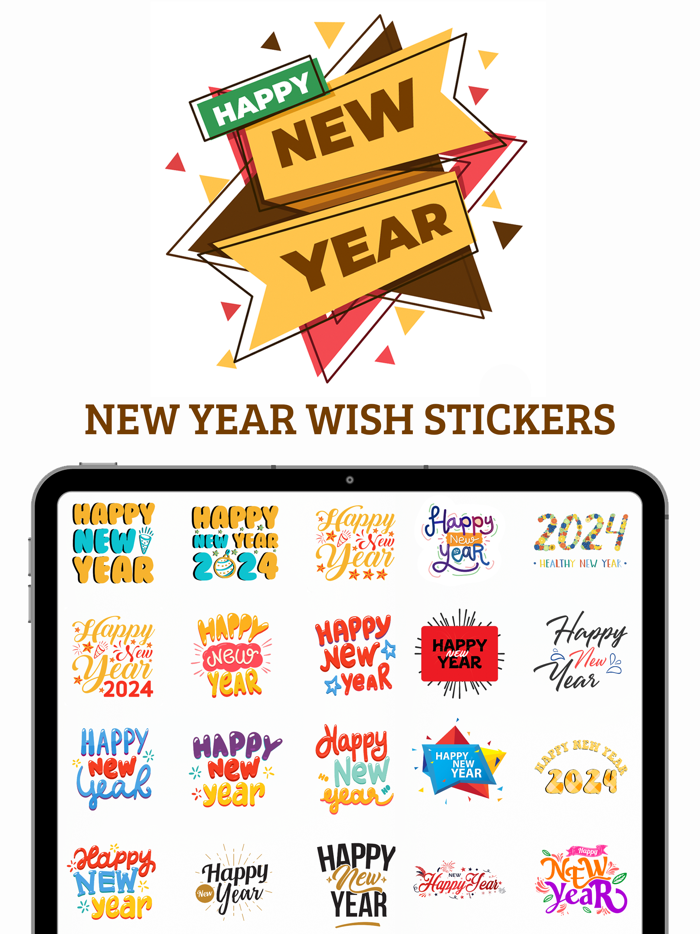 New Year Wish Stickers