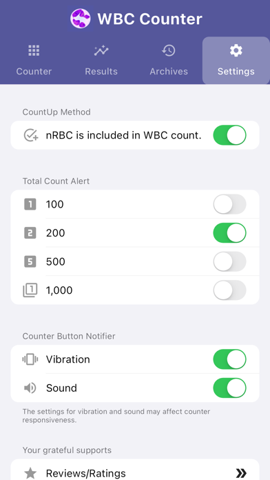 WBC Counter Screenshot