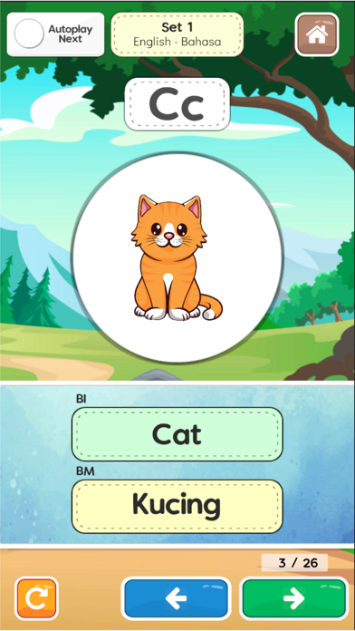 Belajar ABC Dwibahasa + Suara Screenshot
