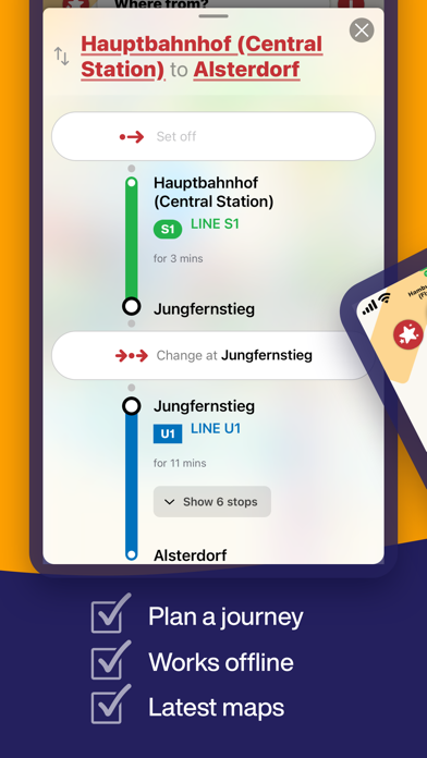 Hamburg Metro - Map & Route Screenshot