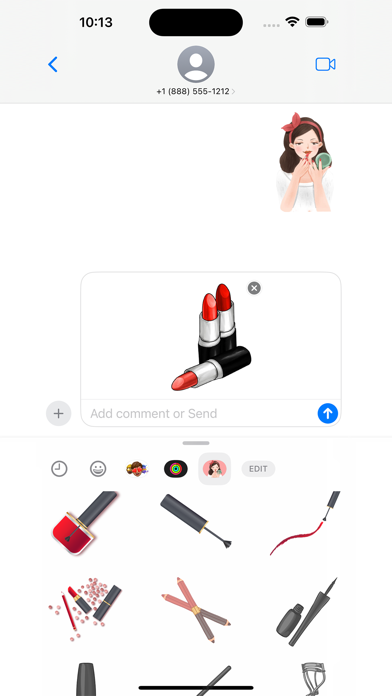 Beauty Lipstick Stickers Screenshot
