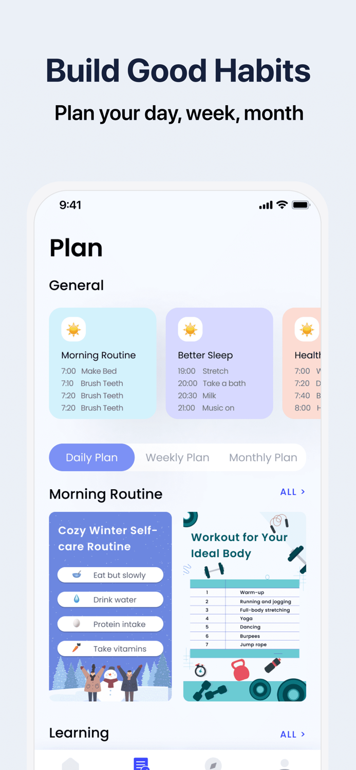 SelfList Daily Goal Track