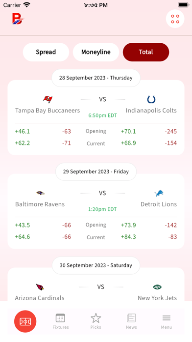 Bovada US Sports Events Book Screenshot