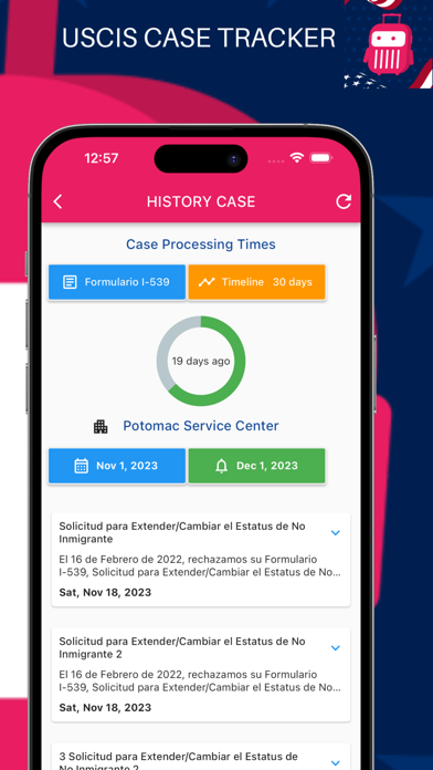 Inmigra Case Tracker screenshot n.1
