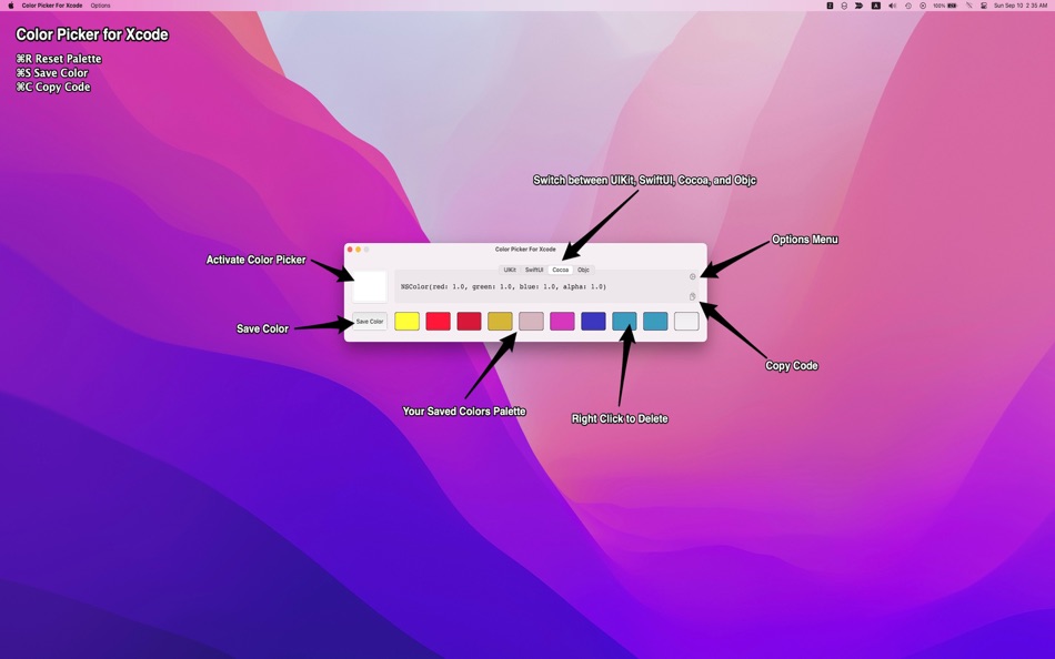 Color Picker For Xcode - 2.0 - (macOS)
