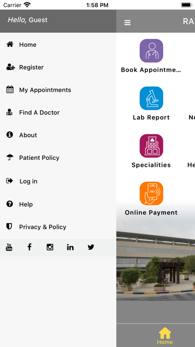 RAK Hospital Screenshot