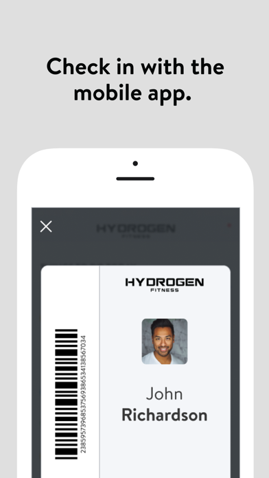 Hydrogen Fitness App Screenshot