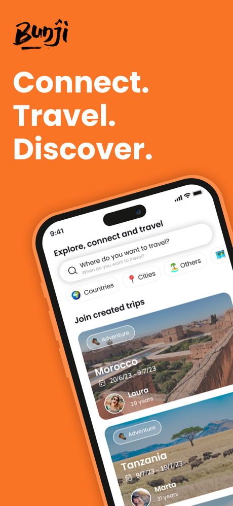 Bunji: find your travel mate screenshot 1