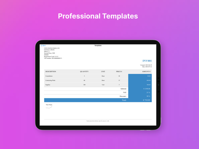 DingVoice - Invoice Generator