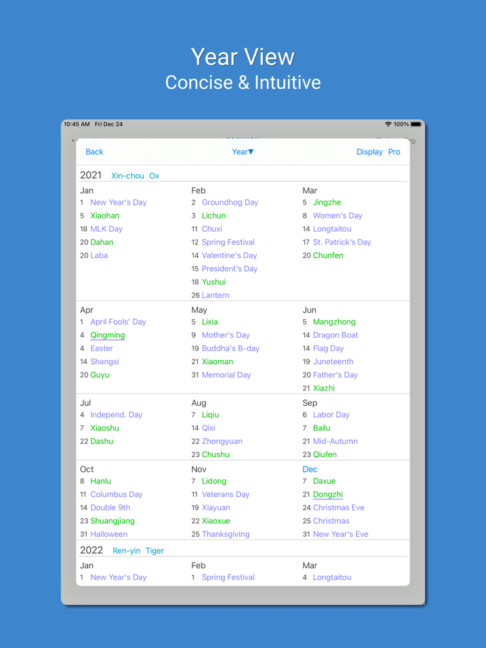 PP Holiday Calendar mini