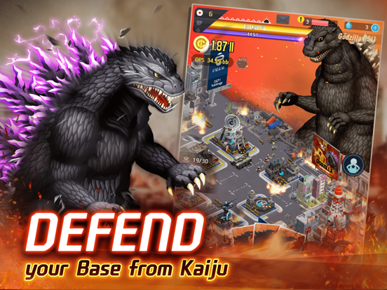 Godzilla Defense Force iPad app afbeelding 1