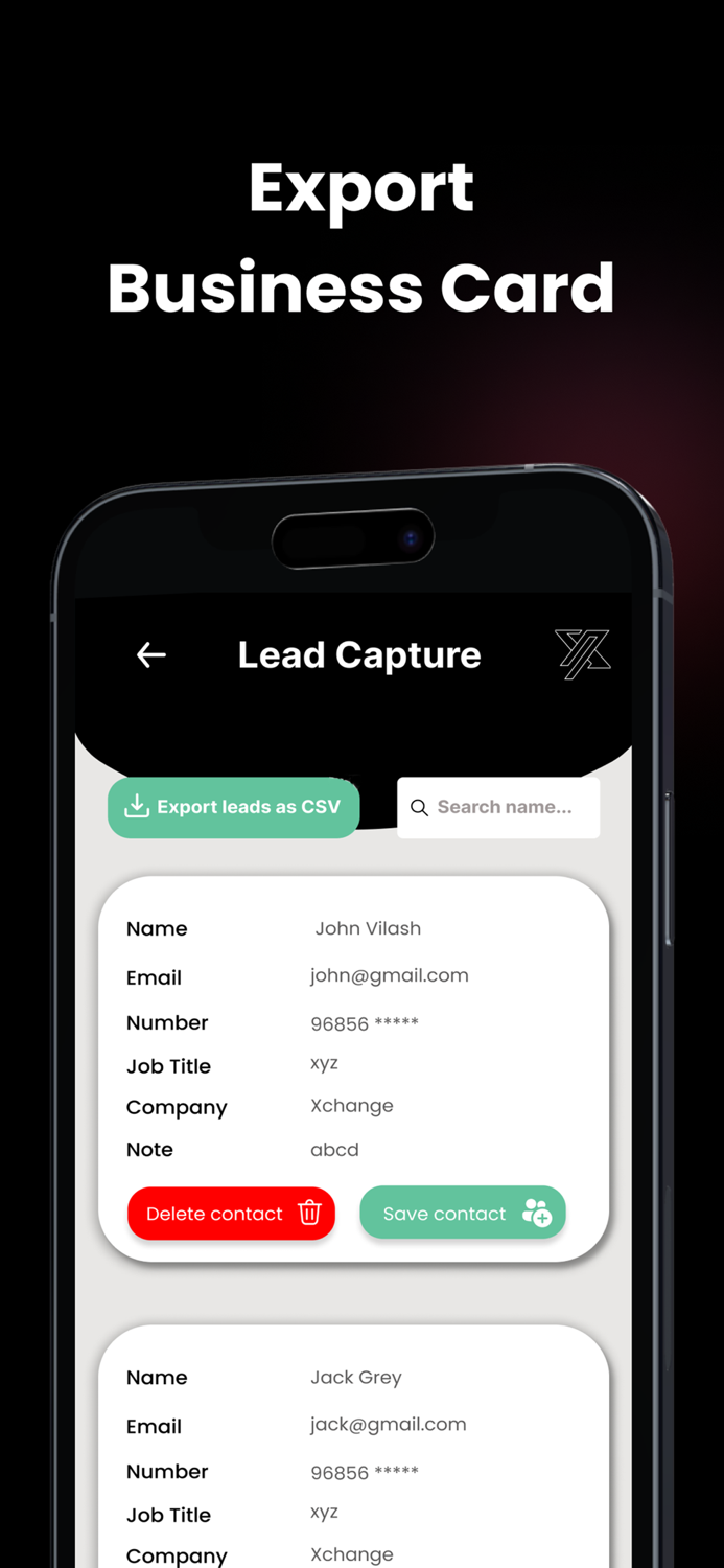 Xchange-Digital Business Card