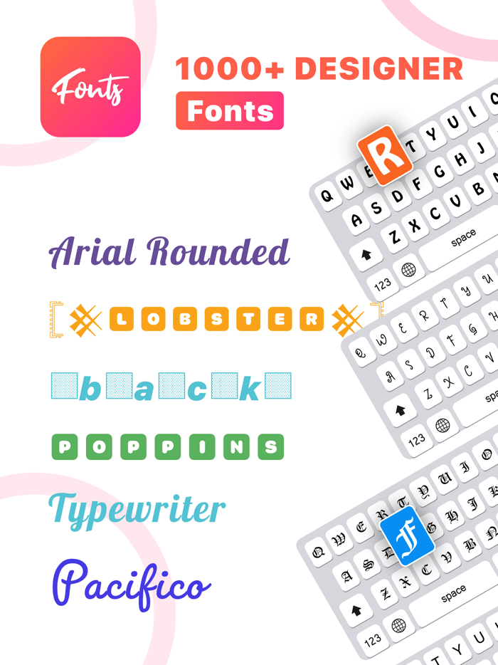 Fonts for iPhone Keyboard Art