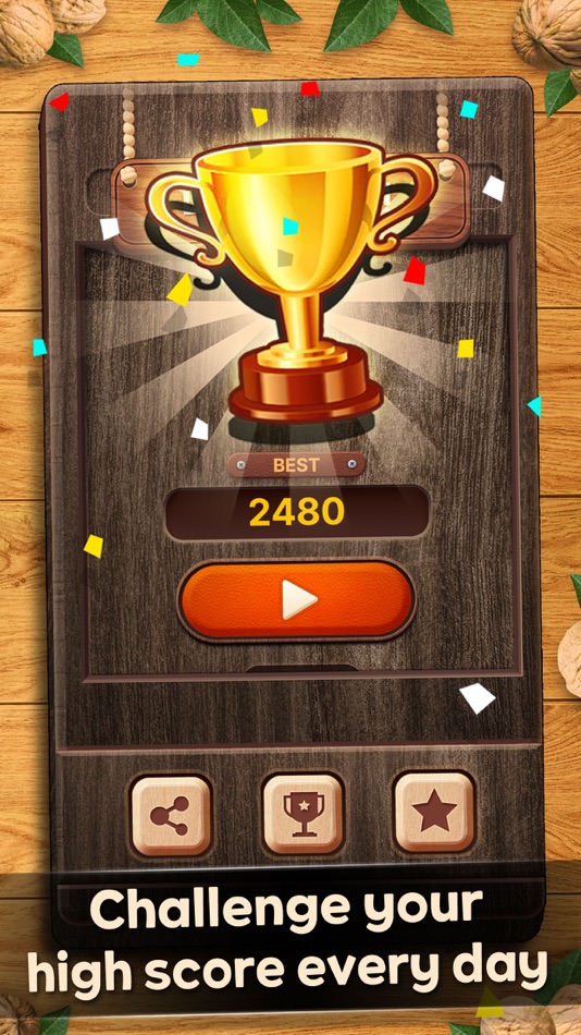 #4. Walnut Wood Block Puzzle (iOS) 由: BUZZ POWDER INC.