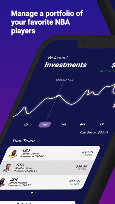 Populus: Live NBA Fantasy Game Screenshot