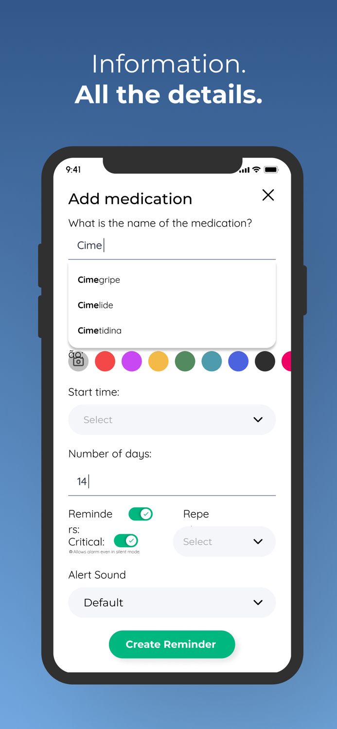 Lembrete de Remédio e Pílulas