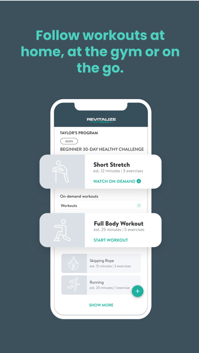 Revitalize Fitness Screenshot