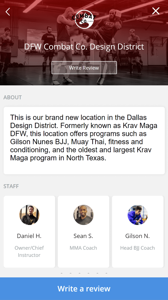 Krav Maga DFW Member App