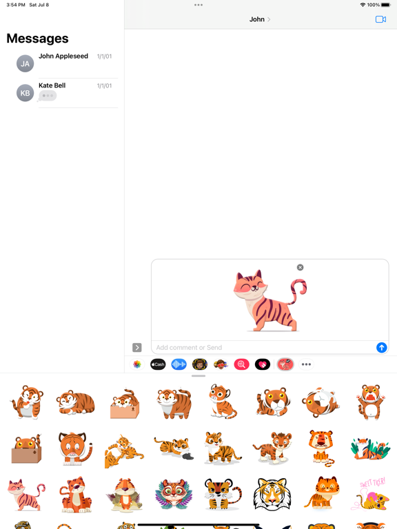 Screenshot #4 pour Cute Tiger Roar Stickers