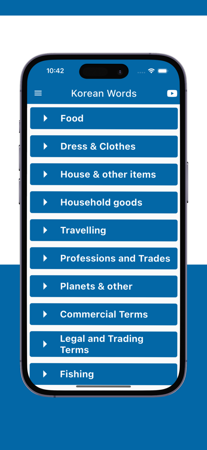 Korean Vocabulary App