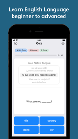 English Language Learning App screenshot