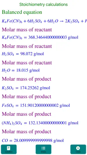 Chemical-Equation-Balance Pro screenshot 4
