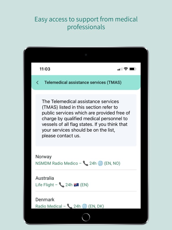 Mariners Medico Guide iPad screenshot 4 - Medical app
