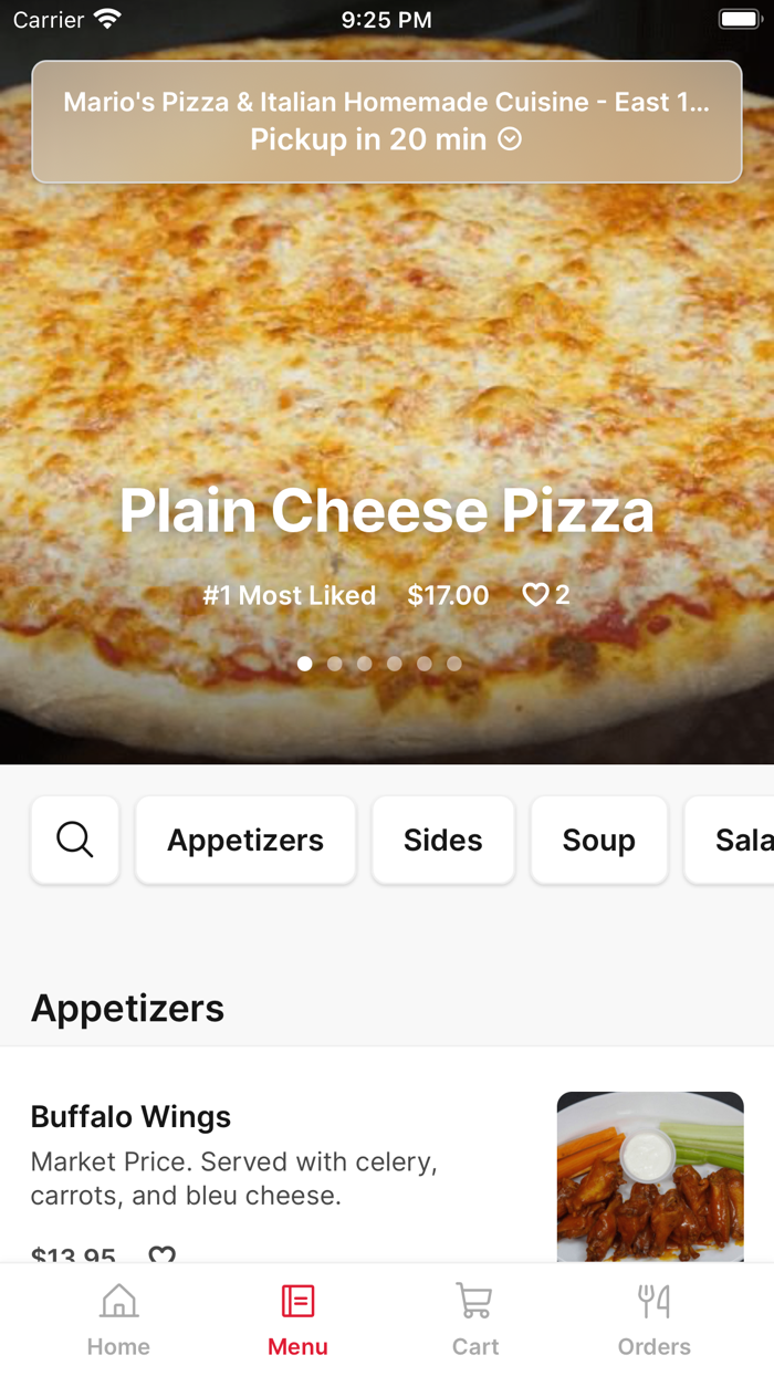 Marios Pizza Homemade Cuisine