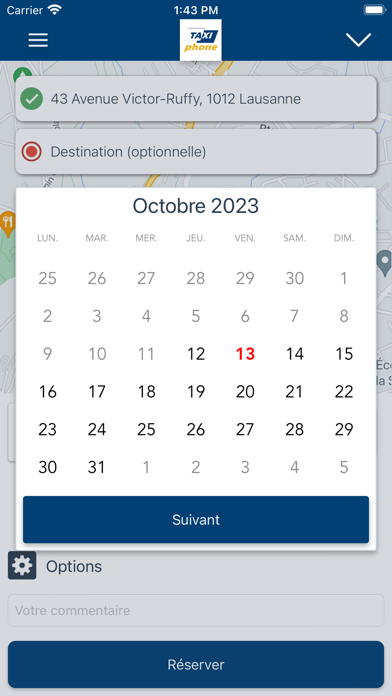 Taxiphone Lausanne Screenshot