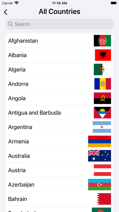 Flags and Countries Screenshot