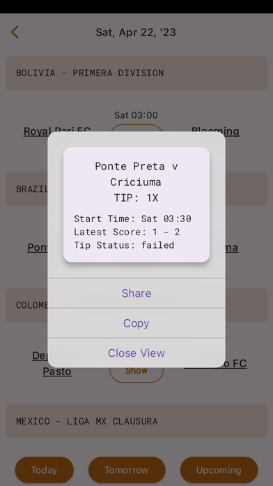 Football Live Predictions Screenshot