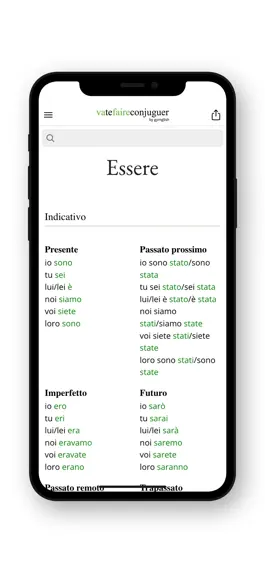 Game screenshot Italian conjugation apk