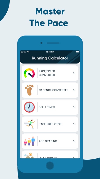 Running calculator Pace, Race