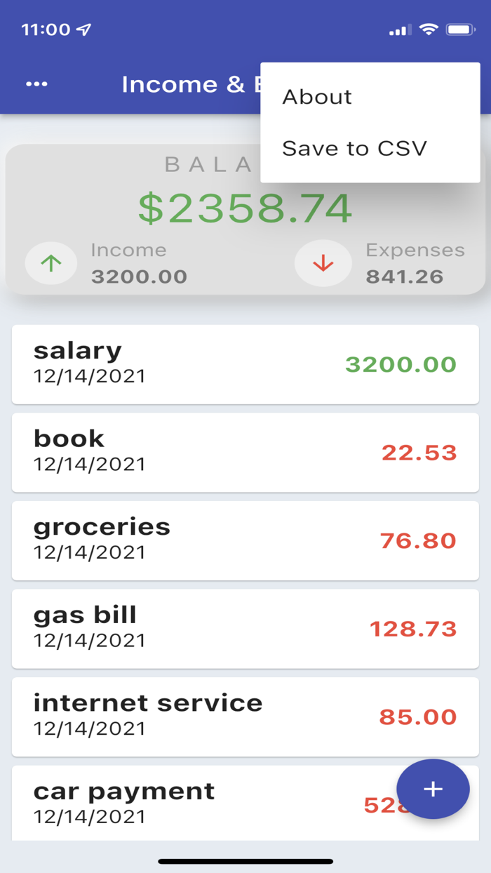 Income and Expense Tracker
