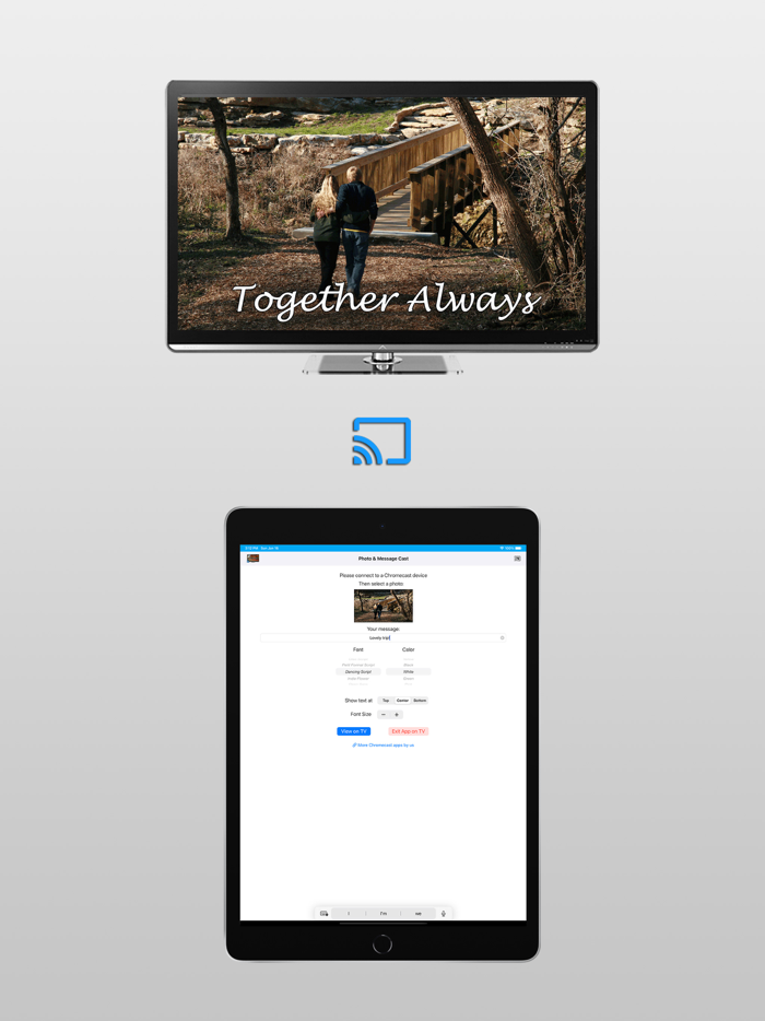 Cast photo and text to TV